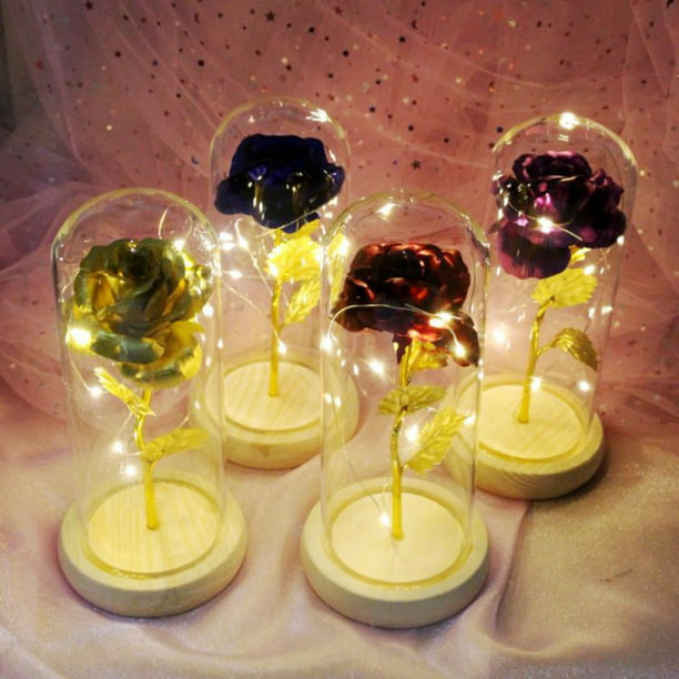 Details about   24K Gold Plating Rose Flower LED Light String Gift Valentine's Day Mother's Days